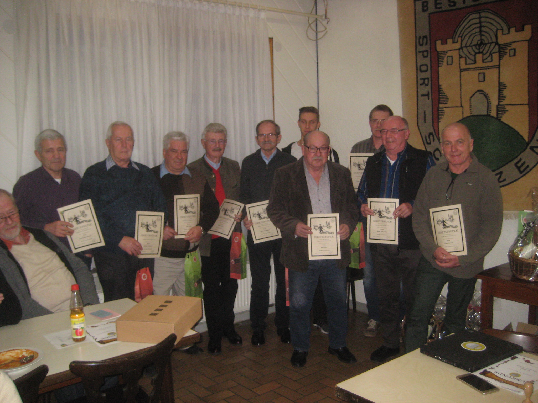 Ehrungen bei der Jahreshauptversammlung 2018